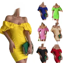 Urban Sexy Dresses Spring Leisure Holiday Style Waist Shrinking Slim Design Pleated Shoulder Bag Hip Dress
