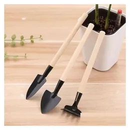 Other Garden Supplies 3Pcs/Set Mini Balcony Home-Grown Potted Planting Flower Spade Shovel Rake Digging Suits Three-Piece Tools Whol Dh8Ez