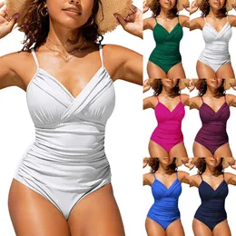 Designer da bagno femminile Bikini Sui costumi da bagno sexy a costole solida Donne a costumi da bagno un pezzo da bagno ad alta costume da bagno estate usura da bagno monokini