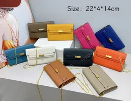 24cm Best Quality Long Chain Wallets Togo Card holders Designer Purse Passport Bags fashion cowhide Genuine leather wallet For lady woman Come Serial Number and Box