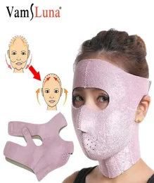 3D Small Face v Shaped Slimming Maskフルフェイスシェーパーリフティングファーミング薄肥料フェイシャルビューティーケアツール4257619