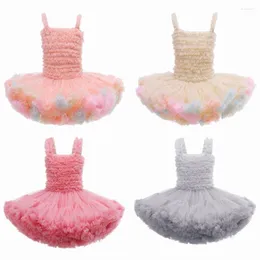 Girl Dresses Princess Dress Flower Tutu Kids Ballerina Fancy Summer Baby Carnival Birthday Party Costume