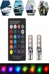 Odporność na ciepło Ultra jasne T10 6 LED 5050 RGB Multi Color Light Waterproof Car Lights DC 12V4450992