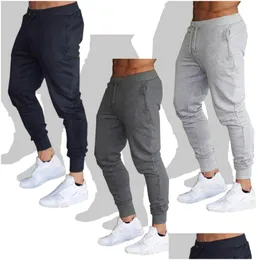 Calças masculinas calças esportivas calças de corrida joggers algodão trackpants ajuste fino musculação calças entrega gota vestuário masculino cl otrhy