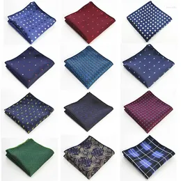 Bow Ties Pockets Square 22cm poliester Paisley Dot kratę chusteczki dla mężczyzny impreza biznesowa