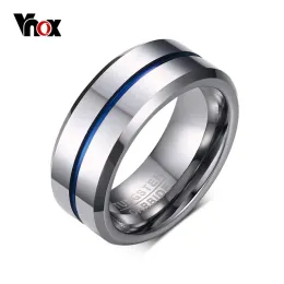 Bands Vnox 100% Wolframcarbid-Ringe für Männer 8 mm Breite Top-Qualität männlicher Hochzeitsschmuck Heiße Verkäufe USA