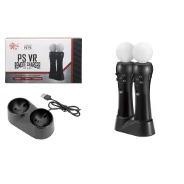Зарядные устройства Горячая док-станция для зарядки с двумя USB-портами, подставка для PS4, PlayStation 4 VR, игровой контроллер PSVR, ручка, кронштейн для подставки для зарядного устройства для PS VR