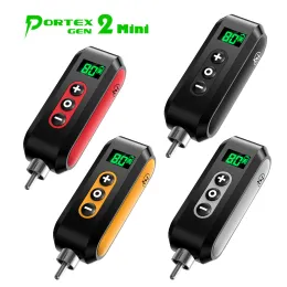 فساتين Portex Gen2 Mini Battery Pack Wireless Battery Tattoo Power Power Adapter RCA Recable LED Digital Display Power