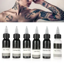 Tinten 30 ml/Flasche 6 Farben Tattoo Permanent Make-Up Tinte Pigment Praxis Microblading Sichere Professionelle Schönheit Körper Kunst Tinten liefert