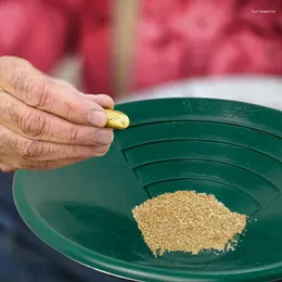 Placas de ouro pan peneira bacia lavagem 26cm ferramentas manuais largas para melhor visibilidade na mineração