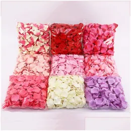 Decorative Flowers Wreaths 5500 Pcs 20 Colors Artificial Silk Rose Petals Simation Flower Wedding Party Marriage Bed Mtiple Availa Dhzyh
