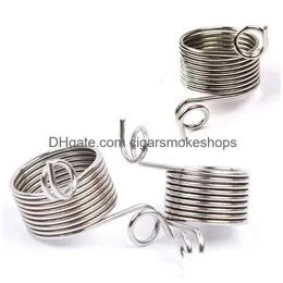 Fabric And Sewing Fabric And Sewing Metal Yarn Guide Knitting Thimble Stainless Steel Finger Ring For Crafts Accessories Tool Xbjk2301 Dh7Ms