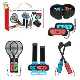 Gamepads NEW 10 In 1 Switch Game Accessories Set NS Joycon Controller Somatosensory Sports Suit Handle Grip Joystick Kit For Switch