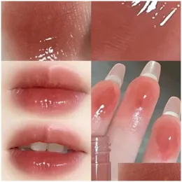 Lip Gloss Lipstick Small White Tube Glaze Water-Light Mirror Waterproof Moisturizing Basic Makeup Korean Cosmetics Drop Delivery Healt Otmet