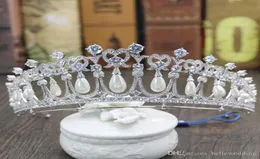 Tiaras de noiva com coroas de princesa, joias com zircônia, para meninas, festa de baile, performance, concurso, acessórios de casamento de cristal # DB-JS0195097907