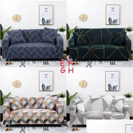 Capas de cadeira MTI-Style Sofá Ers Set Impressão Elástica Sofá de Canto Er para Sala de Estar Decoração de Casa Montar Sliper Drop Delivery Garden Dhbqc