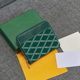 고급 디자이너 지갑 새로운 지퍼 지갑 다기능 남성 및 여성의 짧은 인쇄 변경 범용 진짜 가죽 개 사형 카드 가방