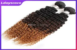 Ombre Weave Haar Echthaar Bundles Remy Lockiges Brasilianisches Reines Haar Bundles mit Verschlüssen 9A 1024 Zoll Haare Masse 24 Zoll Bund9345864