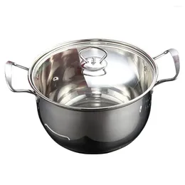 Double Boilers Soup Pot Stainless Steel Stockpot Kitchen Cooking Induction Cooker With Lid For Reusable