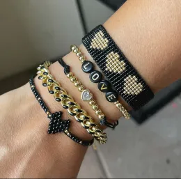 Bracelets Miyuki Woven Bracelet 세트 여성 보석