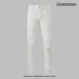 Amlrl dżinsy męskie dżinsy szczupłe dżinsy inspirowane hip-hopem luksusowe spodnie luksusowe spodnie moda marka chude dżins