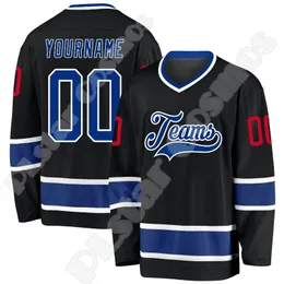 Men's Hoodies Drop Hockey Jersey Custom Name Team Logo Number Colorful Pullover Long Sleeves 3DPrint Harajuku Casual Sweatshirts XA9