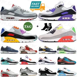 Laufschuhe 90 Sneakers Air Schwarz Leder Phantom Kokosnussmilch Infrarot Karamell Objet Laser Blue Void Wolf Recraft Royal Maxes 90er Jahre Männer Frauen Sportschuhe mit Box