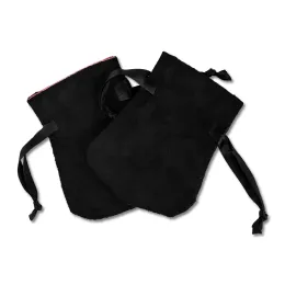 Visualizza GPY Borsa in flanella con nastro nero per orecchini con ciondoli di perline, collana, organizzatore di gioielli, imballaggio, organizzatore di gioielli, regalo Joyero