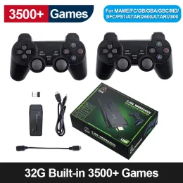 Аксессуары M8 Консоль видеоигр 2.4G Двойной беспроводной контроллер Game Stick 4K 10000 Games 64GB Retro Games для PS1/GBA Dropshipping