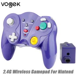 اللاعبون VOGEK 2.4G اللاسلكي وحدة تحكم للعبة NINTEND HOST NGC ، Wireless Joypad Gamepad Handle for GameCube Will/Wii U Host