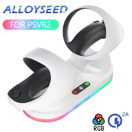 شواحن لـ PS VR2 Controller Charger Dock Brand New Dual Charging Station Station Cradle for Sony PS VR2 Gamepad Joystick 2A Fast Charge