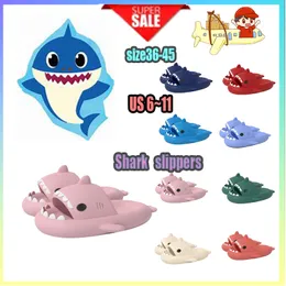 Designer Casual Platform Shark Slides Hausschuhe Männer Frau Anti-Regenbogen-Mode rutschfest verschleißfest Leicht atmungsaktiv Niedrig geschnittene superweiche Sandalen Flache Größe 35-47