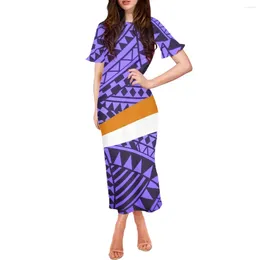 Party Dresses Cumagical Hawaiian Polynesian Tribal Prints Pattern Custom Short Sleeve Dress Bodycon Beach Sundress For Women 2024