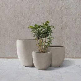 Vasos de plantas decorativos modernos internos ao ar livre com plugue de borracha para furo de drenagem para jardim doméstico