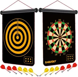 Magnetic Dart Board Game for Kids - Safe and Fun Indoor Outdoor Play Toy for Boys Ages 6-14 and Up | 2-in-1 Double-Sided Dartboard