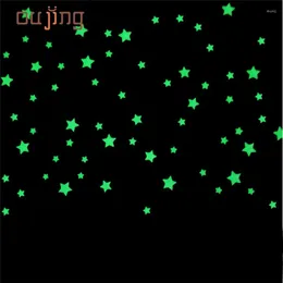 Wall Stickers Oujing 100PC For Kids Rooms Fluorescent Glow In The Dark Stars Sticker DIY Poster Home Decor