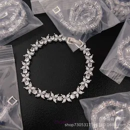 Luxury designers tiff T-home Charm Bracelets Ma Yan Full Diamond Bracelet Inlaid High Carbon Celebrity Light Luxur with Box NJ1I