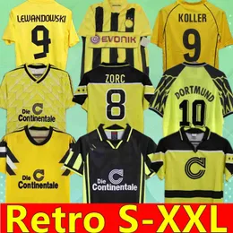 T-shirt da uomo Retro 01 Maglie da calcio 00 Camicie classiche Lewandowski Rosicky Bobic Koller 94 Reus Moller Dortmund Php8