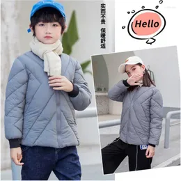 Jackets 2024 Children Down Cotton-padded Clothes Cotton Bladder Baby Boy Girl Students Outside Wear Jacket To Keep