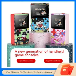 Jogadores Novo X50B 2.8 Polegada Console de Jogo de Tela Grande Macaron Console de Jogo Portátil Único e Duplo 500 em um Corpo Ultra Fino para Crianças