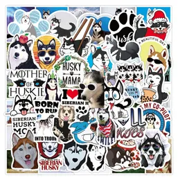 50pcs Husky Cartoon Pet Köpek Graffiti Çıkartmaları Su Geçirmez Kawaii Sevimli Kırtasiye Seyahat Bagaj Dizüstü Bilgisayar Skeçat Cilt Scrapbooking8074589