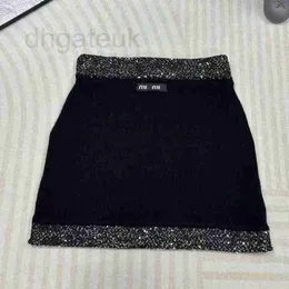 Skirts designer brand Knitted Contrast Sequin Half Skirt Sweet and Spicy Girl Covering Meat Fashionable Korean Style Single Item Slim Versatile on the Body LF2G