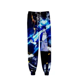 سروال Sweatpants مانغا منفردة التسوية ثلاثية الأبعاد السراويل الرجال/النساء بنطلون غير رسمي الهيب هوب بانتالون هوم سونغ جين وو cosplay الأزياء