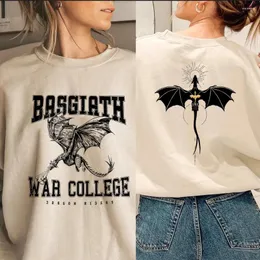 Kobiet bluzy vintage czwarte bluza Dragon Rider 2 Side Basgiath War College Hoodie Empirean Series Fantasy Bookish