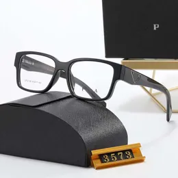 Óculos de leitura designer masculino óculos de sol feminino lente transparente luxo triângulo emblema quadro anti-luz azul óculos de sol lunette