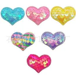 girls sequins heart Anime charms wholesale childhood memories funny gift cartoon charms shoe accessories pvc decoration buckle soft rubber clog charms