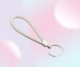 PU Leder Geflochtenes Gewebtes Seil Schlüsselbund DIY Tasche Anhänger Schlüssel Kette Halter Schlüssel Auto Schmuckstück Schlüsselring Für Männer Frauen Geschenk schmuck6710696