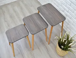 Beautiful Modern Farmhouse Style Coffee Table Set / Handmade Furniture / Side Tables for Living Room / Coffee End Table