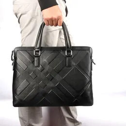 Factory wholesale men bag fashion gentleman leathers handbag first layer leatheres business briefcase large-capacity leather computer briefcases