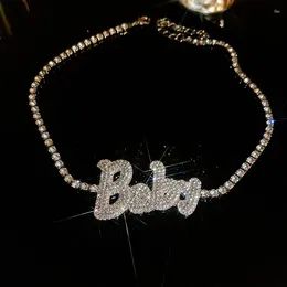 Pendant Necklaces Classic Style Letters Baby Necklace Sweater Choker Clavicle For Women